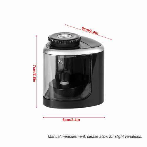 Electric Pencil Sharpener Blue with Fast 4Second Sharpening Rustproof Blades Transparent Box for School and Office 1
