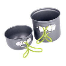 Lightweight Camping Cookware Set with Foldable Cooking Pot and Pan, Compact Durable Kit for Hiking and Picnic