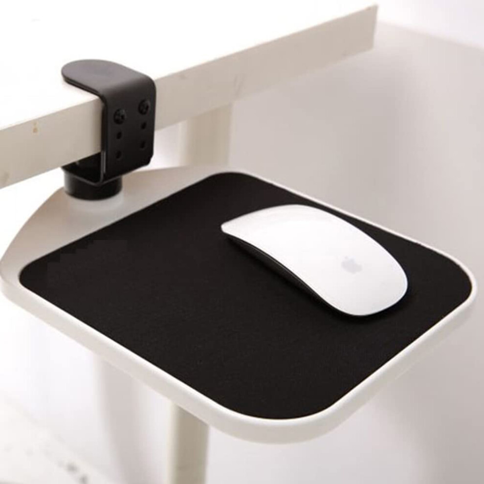 Under Desk Mouse Tray With Ergonomic Wrist Support, Clampon Adjustable Slideout Desk Extender For Home And Office 9330225710271