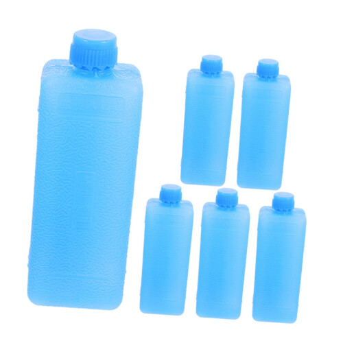 6pcs Reusable Ice Packs for Lunch Boxes, LongLasting Slim Cooling Bricks for Camping, Work, School