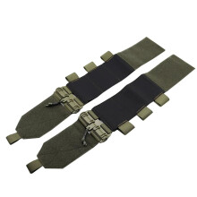 Tactical Quick Release Cummerbund Straps for JPC CPC LBT LBX, Adjustable Elastic Plate Carrier Replacement Set Green