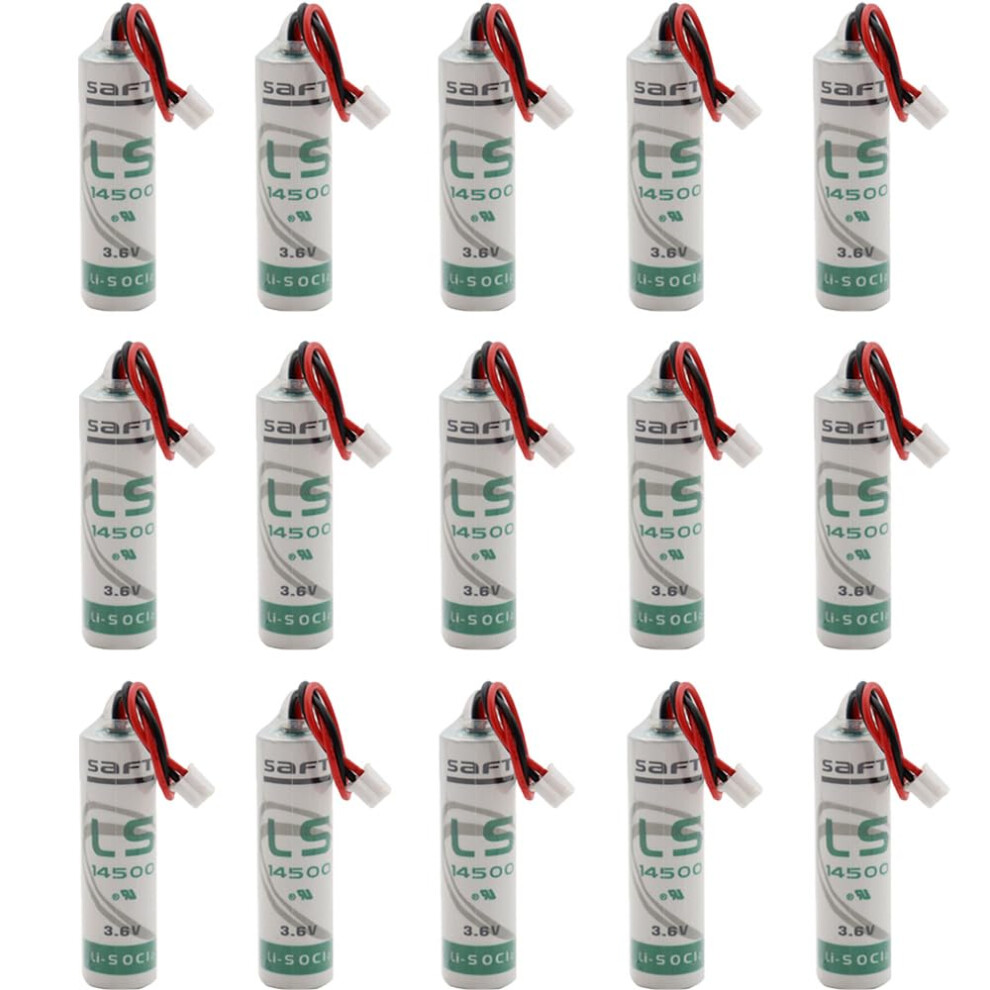 Ls14500 3.6V 2600Mah Lithium Aa Battery Pack Of 15 With Plug For Meter Sensor Plc Longlasting Power 9310869677758