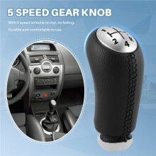 5 Speed Gear Knob Leather Stick for Laguna Megane 2 Clio 3 2003-2009 Scenic2 Kangoo Car Accessories
