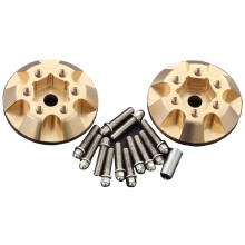 2pcs RC Crawler Brass Wheel Weights 1/10 Scale for SCX10 TRX4 1.9 2.2 Inch Wheels Improved Traction