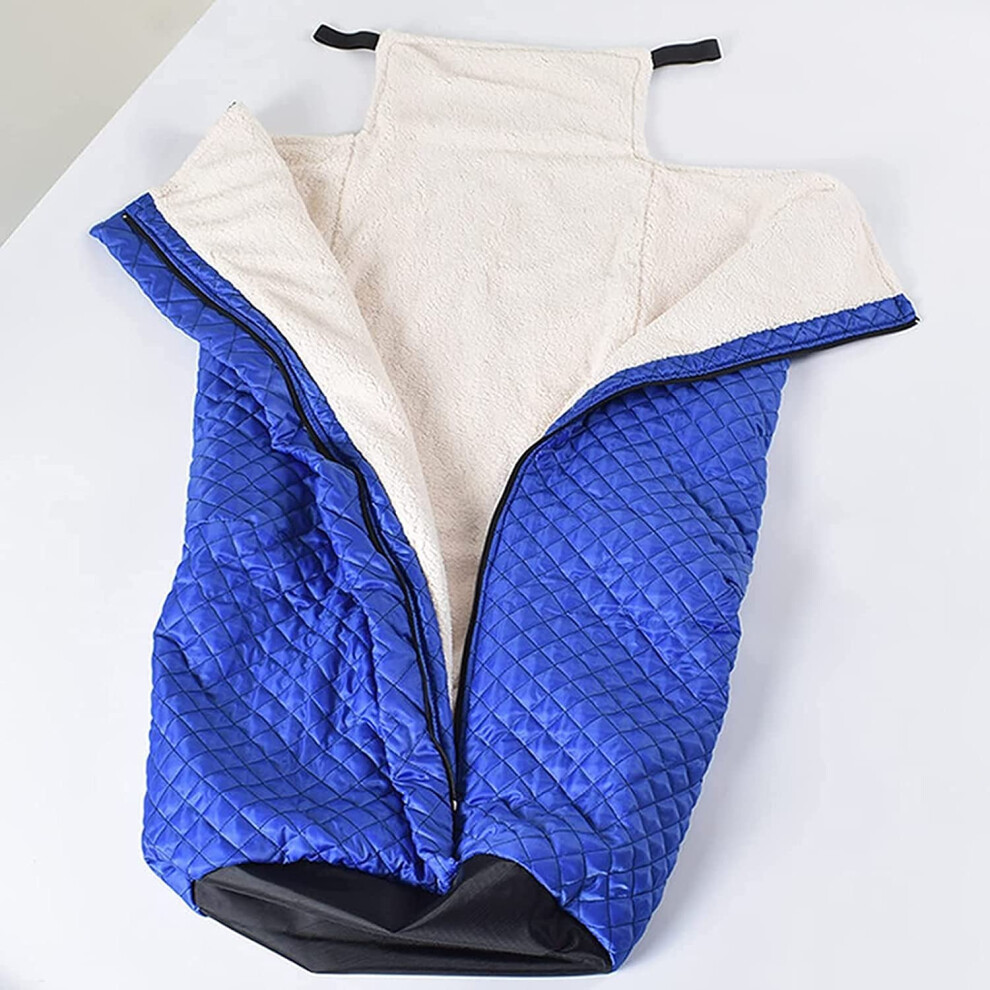 Thick Fleece Lined Wheelchair Blanket for Adults, Winter Leg Warmer with FullLength Zipper and Windproof Warmth