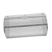 Rotisserie Basket for Oven Stainless Steel Grill Cage 360 Even Heating Drum for Vegetables and Nuts