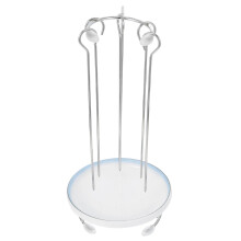 Stainless Steel BBQ Skewer Rack with Vertical Grilling Design and AntiSlip Base for Outdoor Kebab