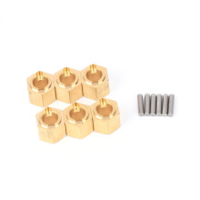RC Car Brass Wheel Hex Adapters 16g CNC Upgrade for HB Arktos 1/18 CR18P Trucks Enhanced Stability