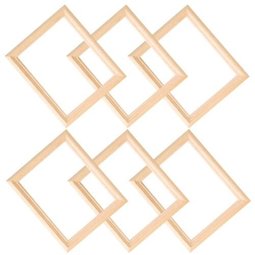 Miniature Wooden Photo Frame Set 6 Pieces