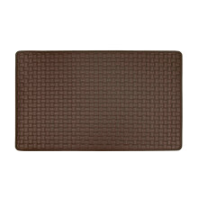 Achim woven embossed faux leather anti-fatigue mat espresso
