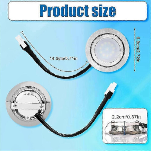 2PCS Kitchen Range Hood LED Light Bulbs Stainless Steel Recessed Replacement 1