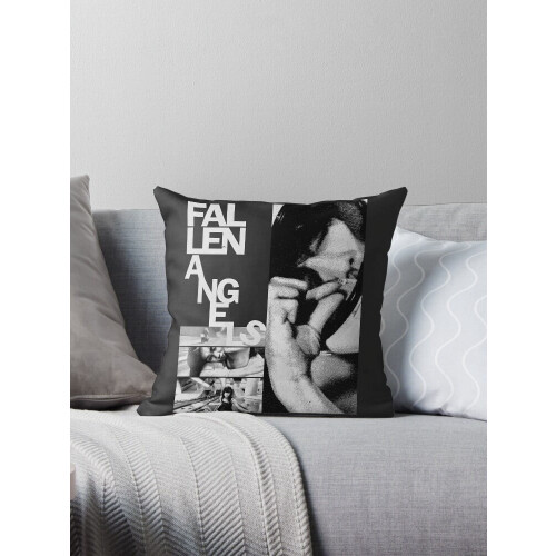 Capa de almofada Fallen Angels branca vintage dupla face