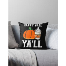 AIVO Happy Fall Ya'll Pumpkin and Pumpkin Spice sierkussenhoezen, kussenhoes voor de bank (tweezijdig)
