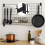 12 Pcs Gridwall Mount Brackets, Metal Grid Wall Panel Display Hooks with Screws, Space Saving Grid Hangers 6
