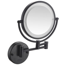 Smart Sensor LED Lighted Makeup Mirror 10X Magnification Double Sided Wall Mounted Vanity Mirror Silver USB Powered