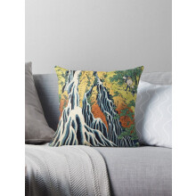 Capa de almofada cascata Hokusai Ukiyoe Kirifuri 1 pacote