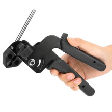 Stainless Steel Zip Tie Gun with Auto Tightening and Flush Cut, Heavy Duty Metal Cable Tie Tool