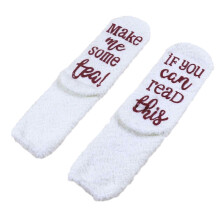 Cadeaus voor haar - Grappige "Als je dit kunt lezen, breng me dan wat thee!" Warme, grappige sokken. Geweldige cadeaus voor vrouwen, echtgenotes,