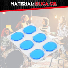 12 Stuks/Set Drumkit Uitlaatstickers Silicagelsticker Drumdempers Gelpads Snaredrumdemper Mute Blauw