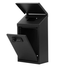 Metal Locking Mailbox Wall Mounted Hanging Mailbox Lockable Outdoor Mail Box for House Ballot & Collection Key Drop Box