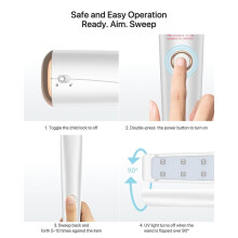 UV Light Sanitizer Wand, Portable UVC Light Disinfector Lamp Chargable Foldablewith 20 UV-C LED Beads