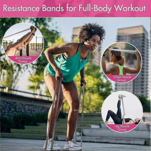 3-Pack Long Fabric Resistance Bands for Exercise - Thick Cloth Pull Up Assistance Loop Bands 1