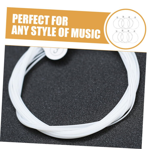 8PCS Soprano Ukulele Strings Set, Durable Replacement for Clear Bright Tone and Easy Installation 1
