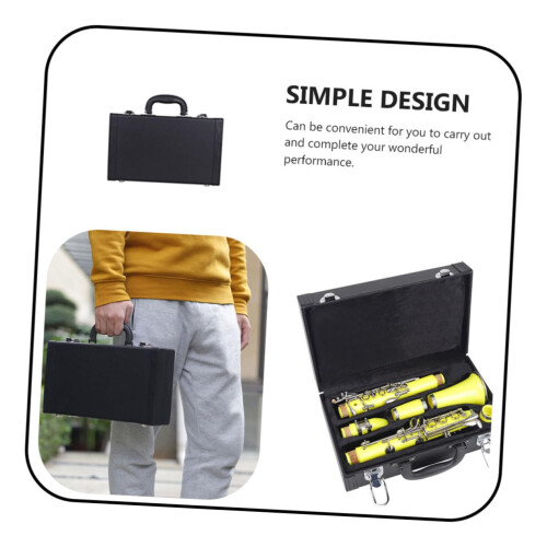 Dustproof Black Clarinet Case with Carry Handle for Secure Lightweight Storage 2