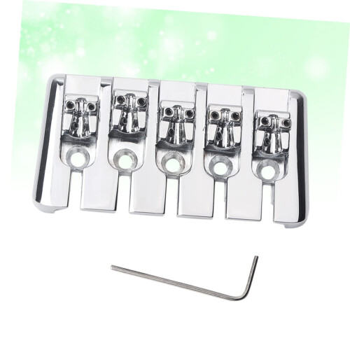 Silver Guitar Bridge Saddle Replacement Set for Ukulele and Guitar, Easy Installation, Reliable Fit 2