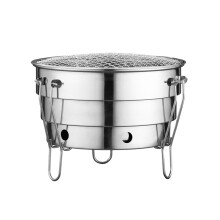 Stainless Steel Portable Charcoal Grill, Folding BBQ Grill for Camping, Garden Outdoor Cooking