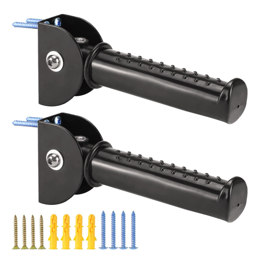 2 Pack Folding Grab Bars for Seniors, FlipUp Bathroom Safety Rail, 300lbs Capacity, AntiSlip Grip