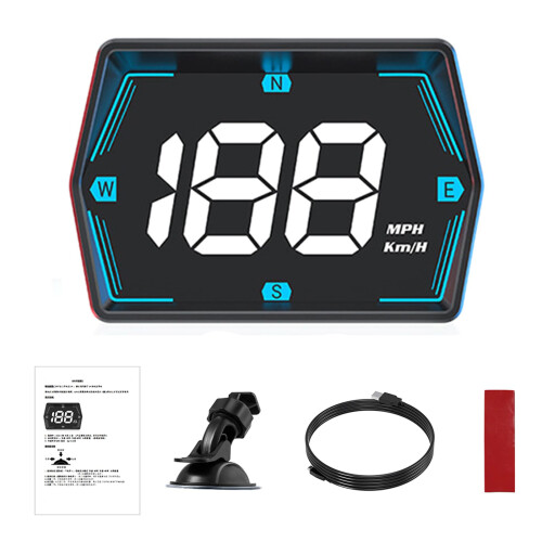 Car Head Up Display with Clear Windshield Projection, Smart Brightness Adjustment, and Wide Compatibility