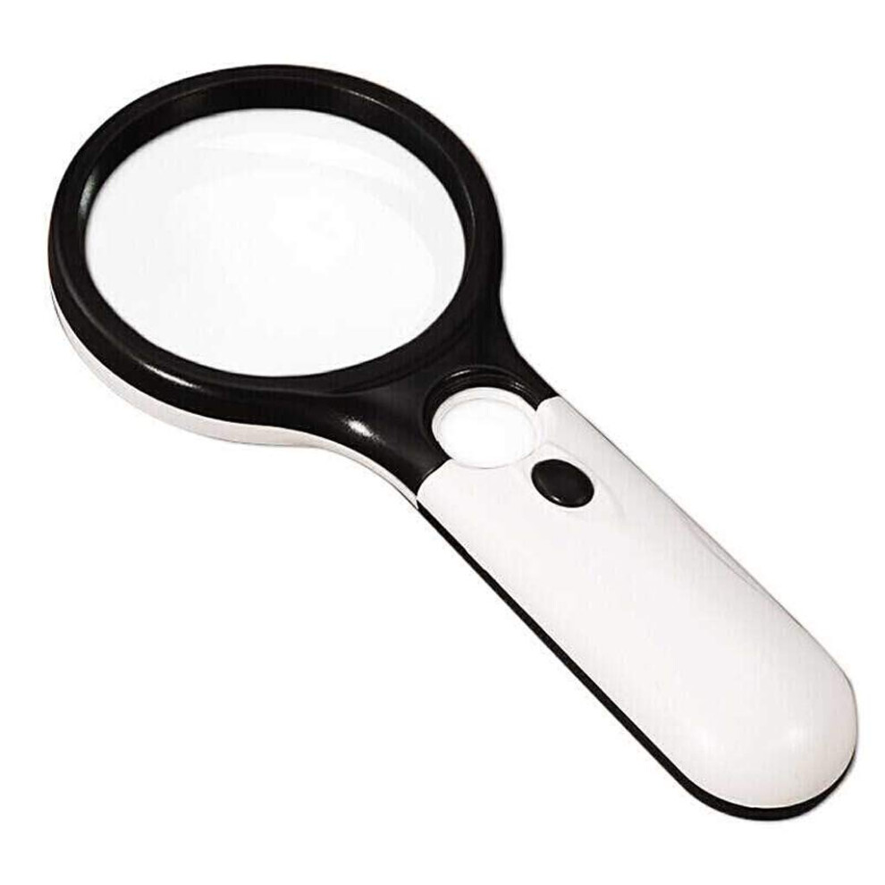 Light Handheld Magnifying Glass With BuiltâIn Led 3X 20X Clear Hd Lens For Reading Coins Stamps