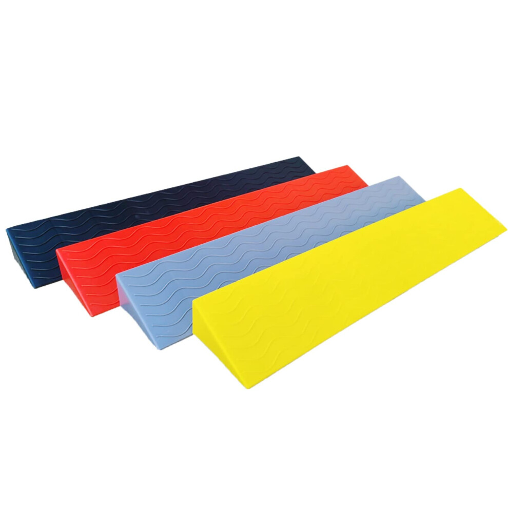 Red Wheelchair Threshold Ramp 100X7x1cm, Antislip Cuttofit Durable Composite Doorway Ramp For Steps
