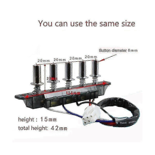 Range Hood Power Switch with 5 Buttons and Wire 2