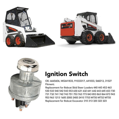 Bobcat 533 630 631 Loaders Ignition Switch with 2 Keys 6665606 1