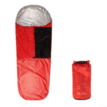 Emergency Bivy Sack Waterproof Reflective Ultralight Sleeping Bag for Camping and Hiking Red