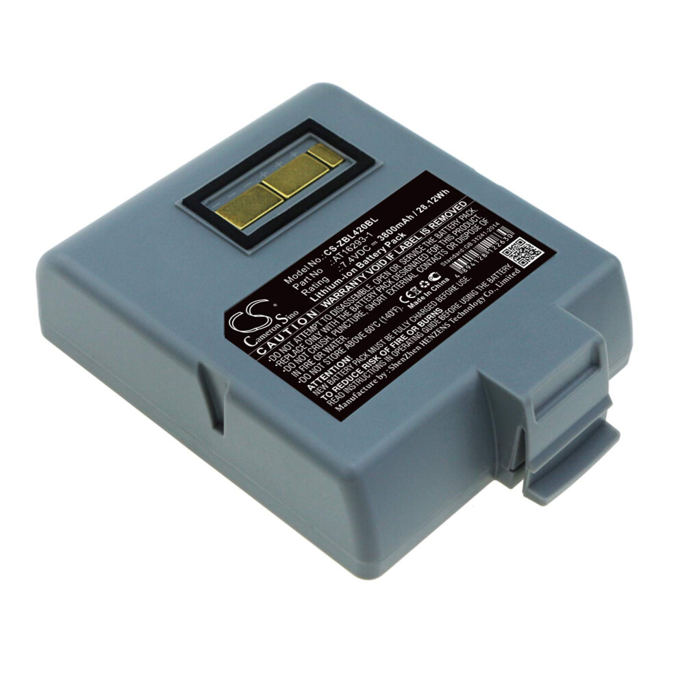Battery 7.4V 3800Mah Liion Replacement Pack With Long Runtime Power And Stable Output For Zebra Ql420 Plus 9330225802921