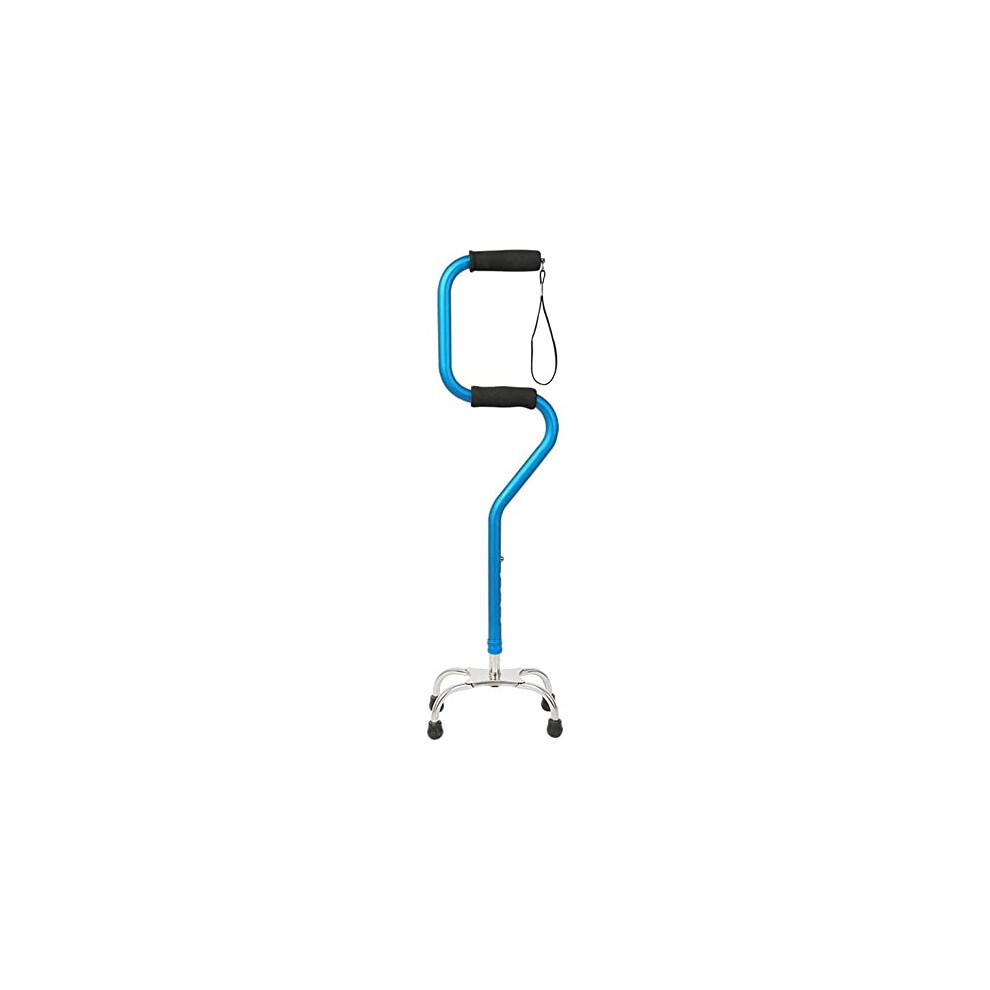 Light Adjustable Walking Cane For Elderly With Led Fourleg Base, AntiâShock Aluminum Alloy Design