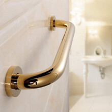 Stainless Steel Grab Bar 370mm Bathroom Handrail with Non Slip Ergonomic Grip Rustproof Design