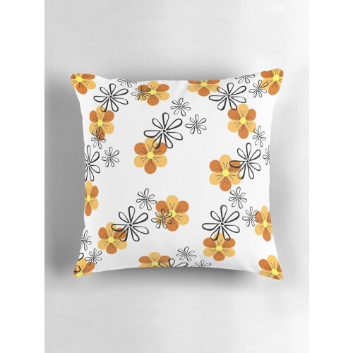 Capa de almofada dupla face com estampa de flores caindo 2