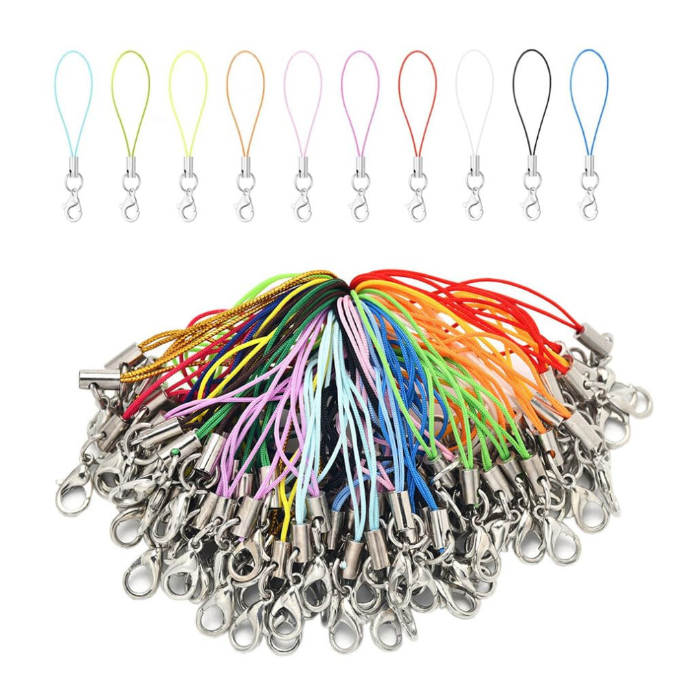 120Pcs Mixed Color Cell Phone Charm Straps And Lanyard Phone Strap For Diy Keychain, Usb Drive And Labubu 9310869719434