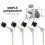 Cymbal Stand Clamp with Secure Locking and 360 Adjustment, Electroplated Drum Hardware Clamp for Kit 4