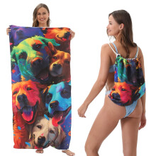 Microfiber Beach Towel 27.56x55.12 Quick Dry Super Absorbent Lightweight Oversized for Travel and Swimming
