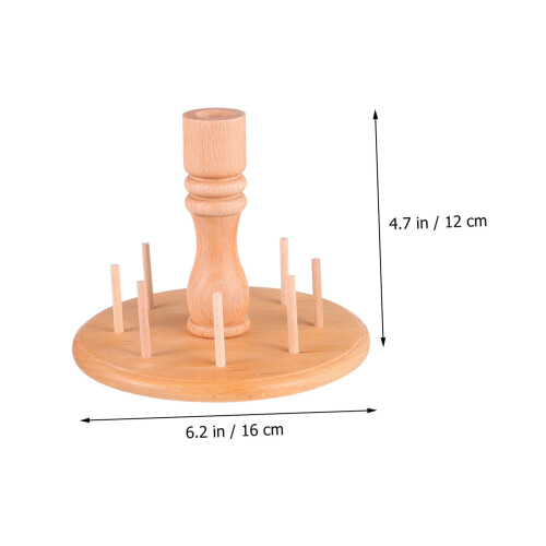 Wooden Thread Holder for Sewing and Embroidery, Tangle Feeding, Stable Spool Organizer 2