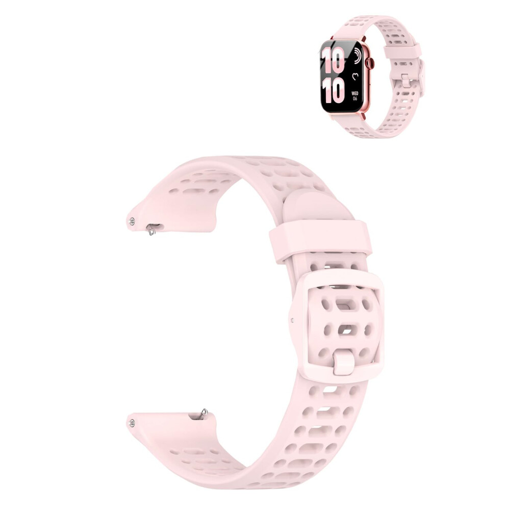 Smartwatch Band For Trendia Tg09 1.83 Inch, Soft Lightweight Silicone Watch Strap, QuickâRelease, Breathable And Adjustable Fit Pink 9310869719588