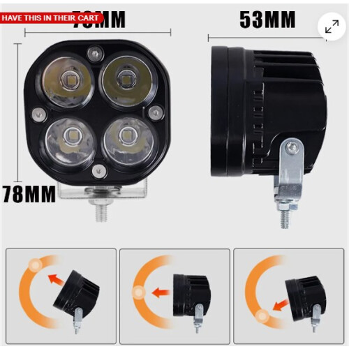 Cubos de LED de alumínio de alta qualidade, barra de luzes de trabalho de LED de 3 polegadas com classificação IP67 à prova d'água, faróis de 2