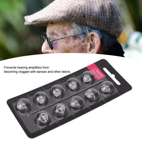 Soft Open Hearing Aid Domes 10Pack Replacement Set with Comfortable Fit and Static Noise Reduction 2