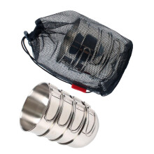Collapsible Camping Bowl Foldable Stainless Steel Bowl for Hiking Picnic Lightweight RustResistant with Storage Bag