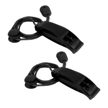 Emergency Whistle 2 Pack Loud Survival Whistles with Reflective Adjustable Lanyard for Hiking Camping Rescue